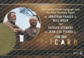 2024 Rittenhouse Star Trek: Picard Seasons 2 & 3 - Limited Edition Autograph #NNO Patrick Steward (Jean-Luc Picard) and Jonathan Frakes (William Riker) Back