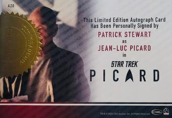 2024 Rittenhouse Star Trek: Picard Seasons 2 & 3 - Autographs Full Bleed #A20 Patrick Stewart / Jean-Luc Picard Back