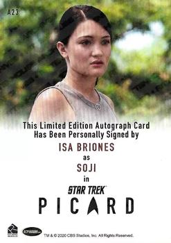 2024 Rittenhouse Star Trek: Picard Seasons 2 & 3 - Autographs Full Bleed #A23 Isa Briones / Soji Back