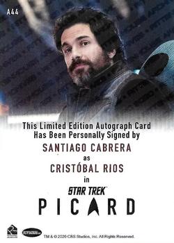 2024 Rittenhouse Star Trek: Picard Seasons 2 & 3 - Autographs Full Bleed #A44 Santiago Cabrera / Cristobal Rios Back