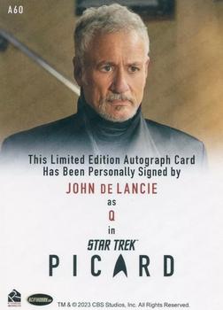 2024 Rittenhouse Star Trek: Picard Seasons 2 & 3 - Autographs Full Bleed #A60 John de Lancie / Q Back