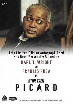 2024 Rittenhouse Star Trek: Picard Seasons 2 & 3 - Autographs Full Bleed #A62 Karl T. Wright / Francis Puga Back