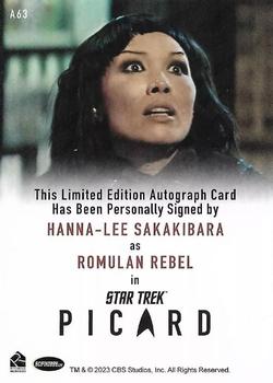 2024 Rittenhouse Star Trek: Picard Seasons 2 & 3 - Autographs Full Bleed #A63 Hanna-Lee Sakakibara / Romulan Rebel Back