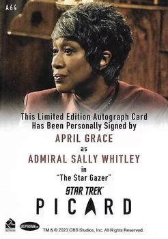 2024 Rittenhouse Star Trek: Picard Seasons 2 & 3 - Autographs Full Bleed #A64 April Grace / Admiral Sally Whitley Back