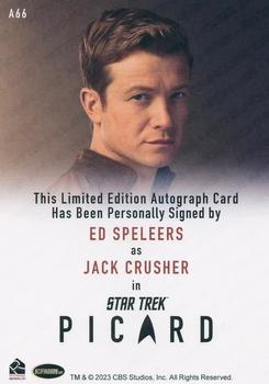 2024 Rittenhouse Star Trek: Picard Seasons 2 & 3 - Autographs Full Bleed #A66 Ed Speleers / Jack Crusher Back