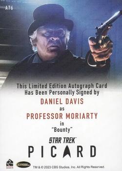 2024 Rittenhouse Star Trek: Picard Seasons 2 & 3 - Autographs Full Bleed #A76 Daniel Davis / Professor Moriarty Back