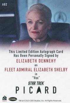 2024 Rittenhouse Star Trek: Picard Seasons 2 & 3 - Autographs Full Bleed #A82 Elizabeth Dennehy / Elizabeth Shelby Back