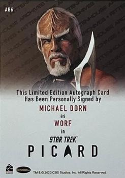 2024 Rittenhouse Star Trek: Picard Seasons 2 & 3 - Autographs Full Bleed #A86 Michael Dorn / Worf Back