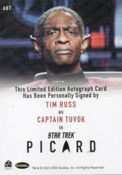 2024 Rittenhouse Star Trek: Picard Seasons 2 & 3 - Autographs Full Bleed #A87 Tim Russ / Tuvok Back
