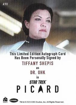 2024 Rittenhouse Star Trek: Picard Seasons 2 & 3 - Autographs Full Bleed #A90 Tiffany Shepis / Dr. Ohk Back