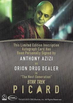 2024 Rittenhouse Star Trek: Picard Seasons 2 & 3 - Autographs Inscription #NNO Anthony Azizi Back