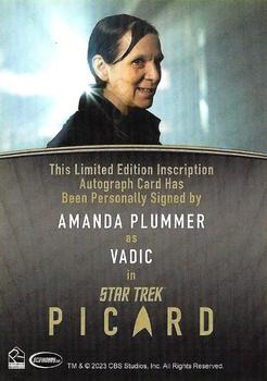 2024 Rittenhouse Star Trek: Picard Seasons 2 & 3 - Autographs Inscription #NNO Amanda Plummer Back