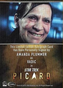2024 Rittenhouse Star Trek: Picard Seasons 2 & 3 - Autographs Bordered #NNO Amanda Plummer / Vadic Back