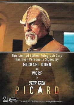 2024 Rittenhouse Star Trek: Picard Seasons 2 & 3 - Autographs Bordered #NNO Michael Dorn / Worf Back