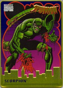 1996 Metallic Impressions Spider-Man Embossed Metal #5 Scorpion Front