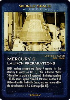 2006 World Space Museum Collector Cards #0007 Mercury 8 Launch Preparations Front