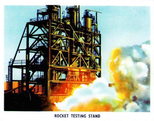 1959 Weetabix Conquest of Space Series B #2 Rocket-Testing Stand Front