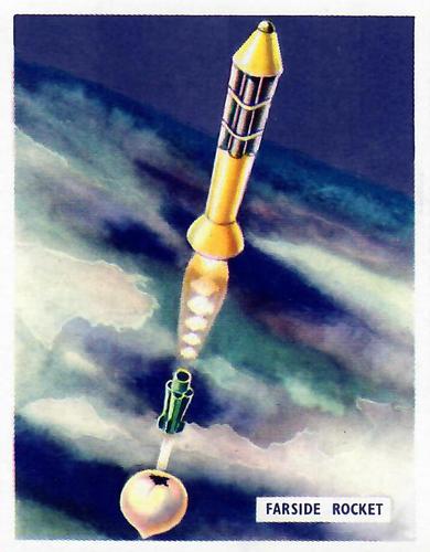 1959 Weetabix Conquest of Space Series B #8 Farside Rocket Front