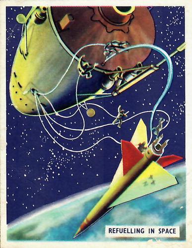 1959 Weetabix Conquest of Space Series B #13 Refuelling In Space Front