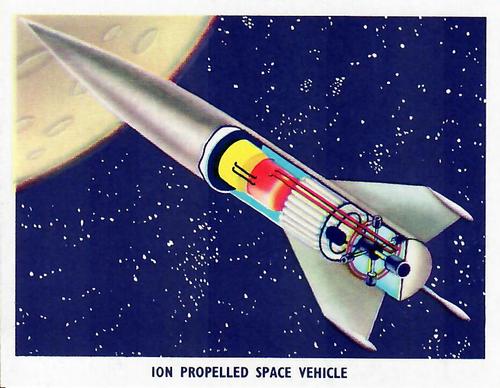 1959 Weetabix Conquest of Space Series B #18 Ion-Propelled Space Vehicle Front