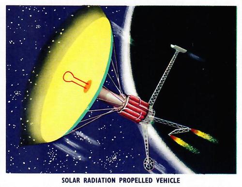 1959 Weetabix Conquest of Space Series B #19 Solar Radiation Propelled Vehicle Front