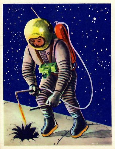 1958 Weetabix Conquest of Space Series A #17 Men in Space Front