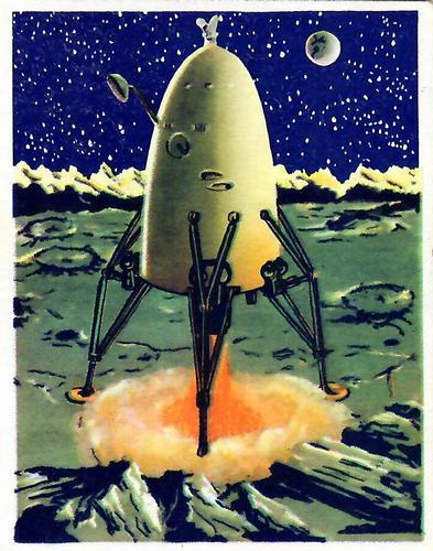 1958 Weetabix Conquest of Space Series A #20 Approaching the Moon Front