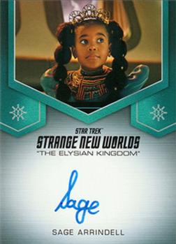 2023 Rittenhouse Star Trek: Strange New Worlds Season One - Elysian Kingdom Autograph Cards #NNO Sage Arrindell Front