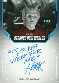 2023 Rittenhouse Star Trek Strange New Worlds Season One - Inscription Autograph Cards #NNO Bruce Horak / Hemmer Front