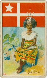 1904 Cope's Flags, Arms, and Types of All Nations #24 Samoa Front
