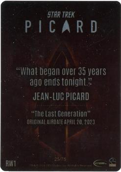 2024 Rittenhouse Star Trek: Picard Seasons 2 & 3 - Metal Poster Card #RW1 Star Trek Picard Back