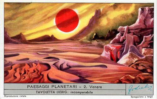 1958 Liebig Paesaggi Planetari (Planetary Landscapes) (Italian text) (S1691) #2 Venere Front