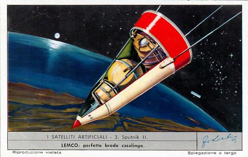 1960 Liebig I Satellite Artificiali (Artificial Satellites) (Italian text) (F1741, S1738) #3 Sputnik II Front
