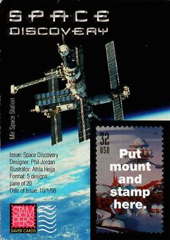 1998 USPS Space Discovery Stampers Saver Cards #2 Space Living Front