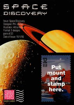 1998 USPS Space Discovery Stampers Saver Cards #3 Looking for Aliens Front
