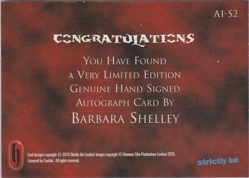 2010 Hammer Horror Series 2 - Autographs #A1-S2 Barbara Shelley Back