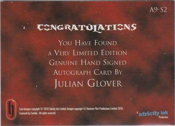 2010 Hammer Horror Series 2 - Autographs #A9-S2 Julian Glover Back