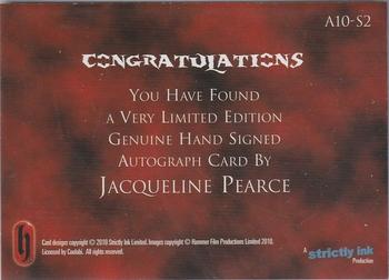 2010 Hammer Horror Series 2 - Autographs #A10-S2 Jacqueline Pearce Back