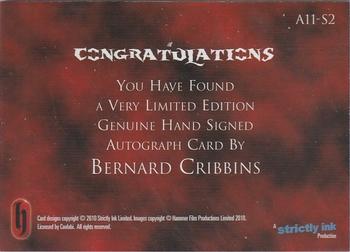 2010 Hammer Horror Series 2 - Autographs #A11-S2 Bernard Cribbins Back