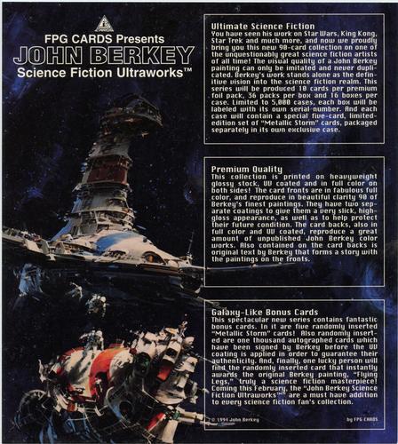 1994 FPG John Berkey - Promo Panels #NNO John Berkey Science Fiction Ultraworks Back