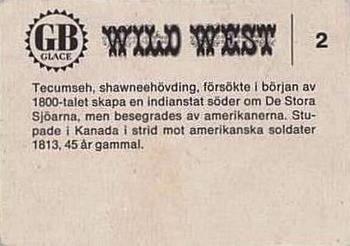 1969 GB Glace Wild West #2 Tecumseh Back