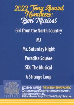 2022 The Lights of Broadway Tony Moments - Tony Award Nominees #NNO Best Musical Back