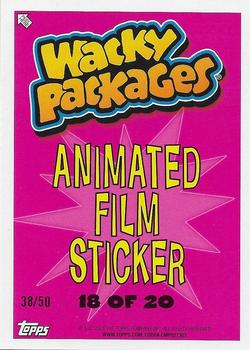 2018 Topps Wacky Packages Go to the Movies - Animated Film Stickers Silver #18 Yucker's Barely Edible Marmalade Back