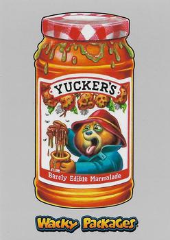 2018 Topps Wacky Packages Go to the Movies - Animated Film Stickers Silver #18 Yucker's Barely Edible Marmalade Front