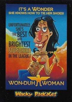 2018 Topps Wacky Packages Go to the Movies - Action Film Stickers #1 Won-Duh Woman Front