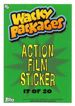 2018 Topps Wacky Packages Go to the Movies - Action Film Stickers Blue #17 Wonderous Bread Back