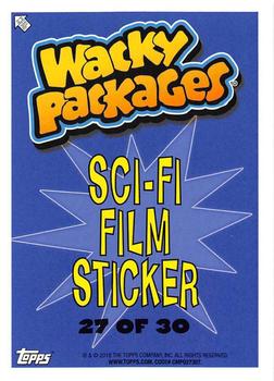 2018 Topps Wacky Packages Go to the Movies - Sci-Fi Film Stickers Blue #27 Spampage Back