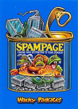 2018 Topps Wacky Packages Go to the Movies - Sci-Fi Film Stickers Blue #27 Spampage Front
