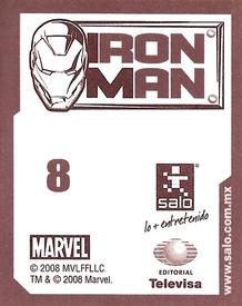 2008 Salo Marvel Iron Man Pelicula Album De Estampas #8 Estampa Normale 8 Back