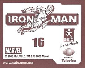 2008 Salo Marvel Iron Man Pelicula Album De Estampas #16 Estampa Normale 16 Back